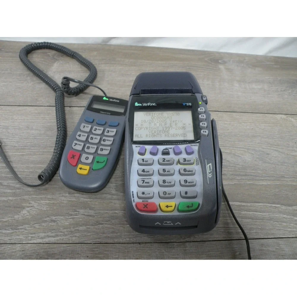 Veri Fone VX570 Omni Credit Card Terminal 2000s Gray